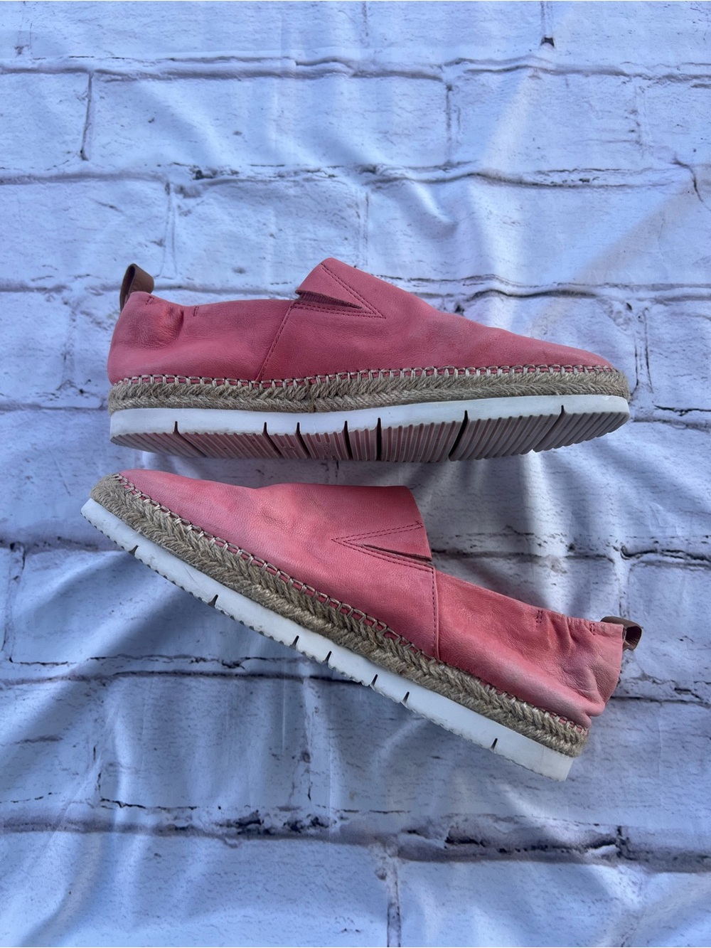 gentle souls Coral Pink Slip-On Espadrille Sneakers